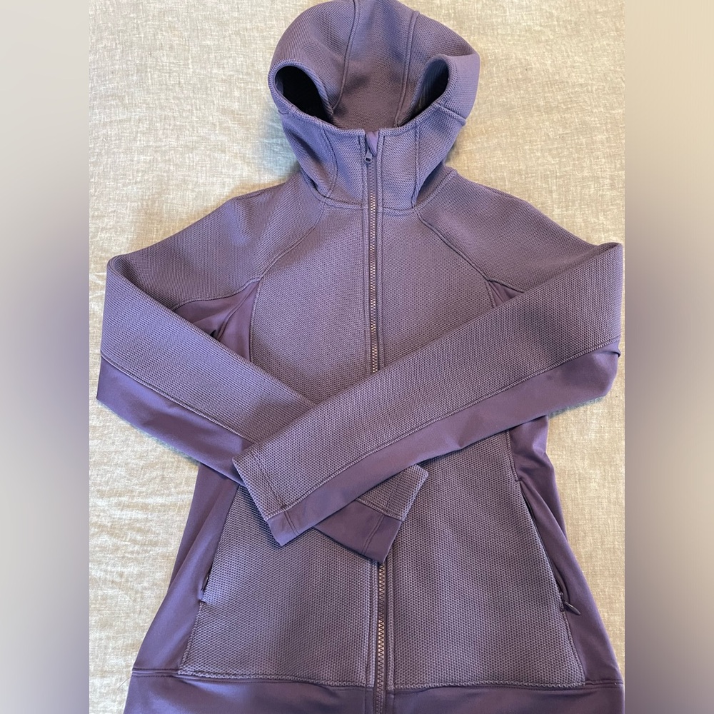 Under Armour Purple Hooded Coldgear Infrared Soft Shell Jacket Zip Hoodie